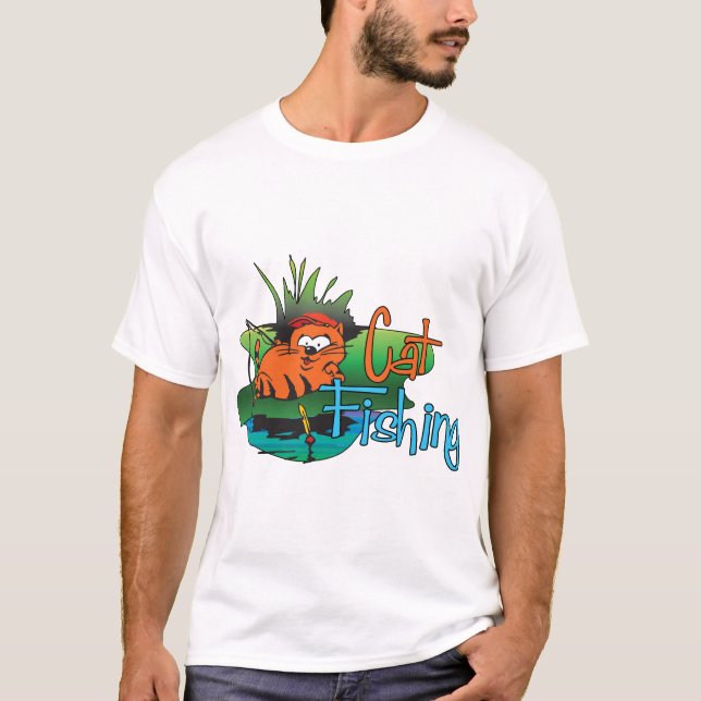 Camiseta Pesca Engraçada - Pesca De Gato (Frente)