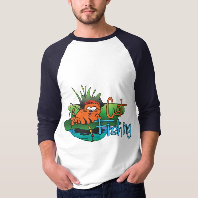 Camiseta Pesca Engraçada - Pesca De Gato (Frente)