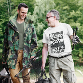 Camiseta Pesca Engraçada Resolve a maioria dos meus problem