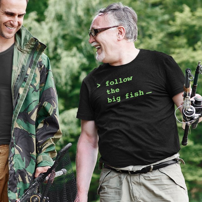 Camiseta Pesca Engraçada Seguir O Grande Pescador (Criador carregado)