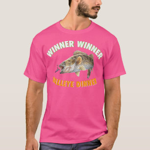 Camiseta Pesca engraçadaWINNER WINNER WALLEYE JANTA peixe-f