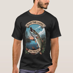 Camiseta Pesca Escandinava u2013 Lúcio Nórdico Nó Viking
