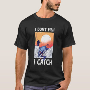 Camiseta Pesca Eu Não Pesco Pescador Pôr do Sol Peixe Captu