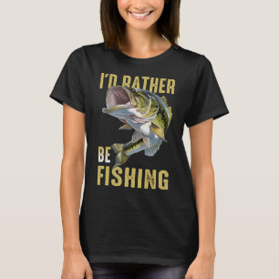 Camiseta Pesca Eu Preferiria Estar Pescando Engraçado
