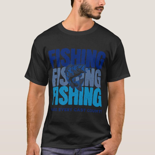 Camiseta PESCA Faça cada lançamento contar (Frente)