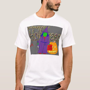 Camiseta Pesca feliz da bruxa do Dia das Bruxas para
