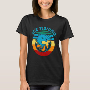 Camiseta Pesca Gráfica Retroativa Arroz Gelo Pesca Do Gelo