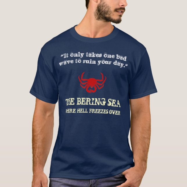 Camiseta Pesca holandesa do caranguejo do mar de Bering do (Frente)