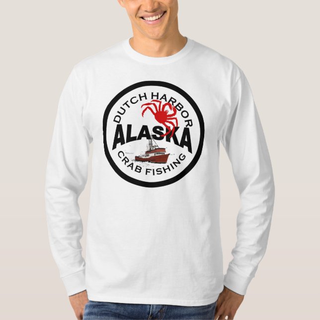 Camiseta Pesca holandesa do caranguejo do porto (Frente)