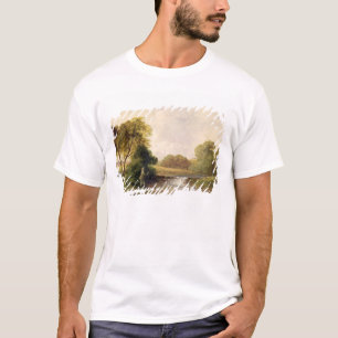 Camiseta Pesca: Jogando um peixe (óleo em canvas)