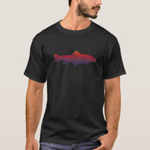 Camiseta Pesca natural Pescador Voo Pescado Truta Marrom