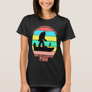 Camiseta Pesca Nem Todos Vagam Perdido Quente Mulheres Pes