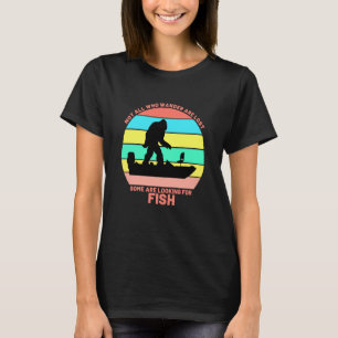 Camiseta Pesca Nem Todos Vagam Perdido Quente Roupas de Pe