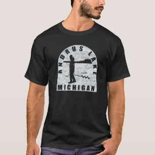 Camiseta Pesca no Gelo no Lago Andrus Michigan