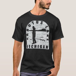 Camiseta Pesca no Gelo no Lago Arbutus Michigan