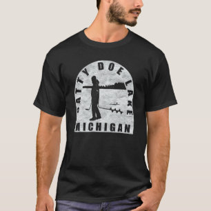 Camiseta Pesca no Gelo no Lago Batty Doe Michigan