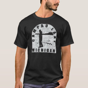 Camiseta Pesca no Gelo no Lago Campau Michigan