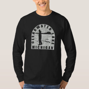 Camiseta Pesca no Gelo no Lago Clearwater Michigan