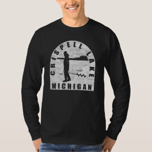 Camiseta Pesca no Gelo no Lago Crispell Michigan