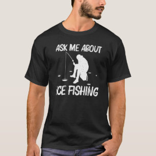 Camiseta Pesca no Gelo Para Homens Mulheres Pescador de Bur