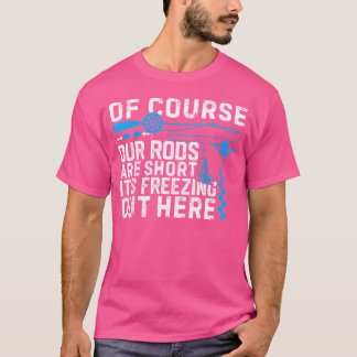 Camiseta Pesca no Gelo Piada Engraçada Varas Curtas Pesca d