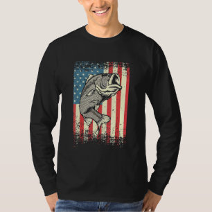 Camiseta Pesca Norte-Americana Bandeira Natural dos Estados