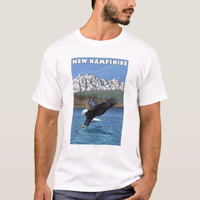 Camiseta Pesca nova de HampshireEagle (Frente)
