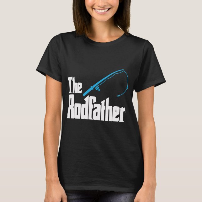 Camiseta Pesca - O Rodfather azul (Frente)