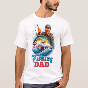 Camiseta Pesca Pai Feliz Peixe Dia de os pais Feliz