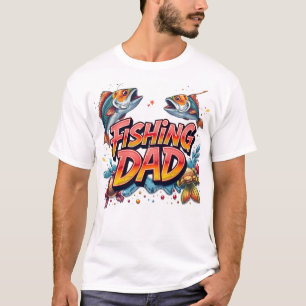 Camiseta Pesca Pai Feliz Peixe Dia de os pais Feliz