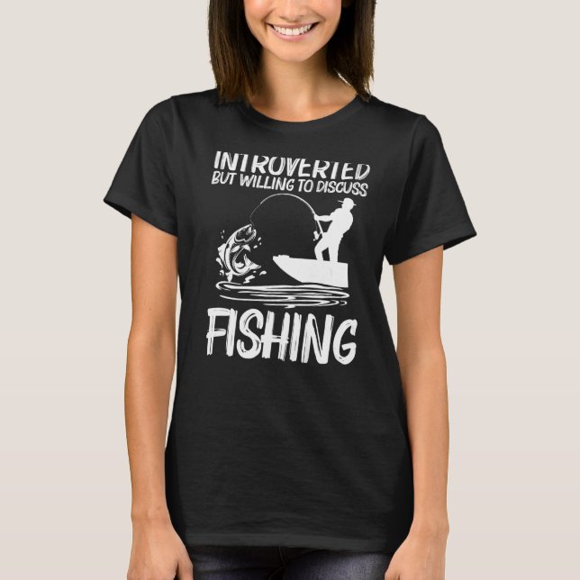 Camiseta Pesca Para Mulheres Pescador De Barcos De Pesca (Frente)