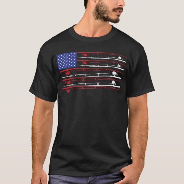Camiseta Pesca Patriótica I Pavilhão Americano I (Frente)
