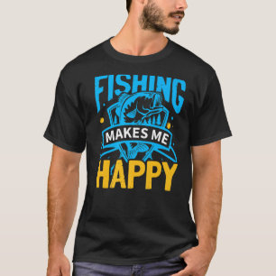 Camiseta Pesca Peixe me deixa feliz Pescador Quo