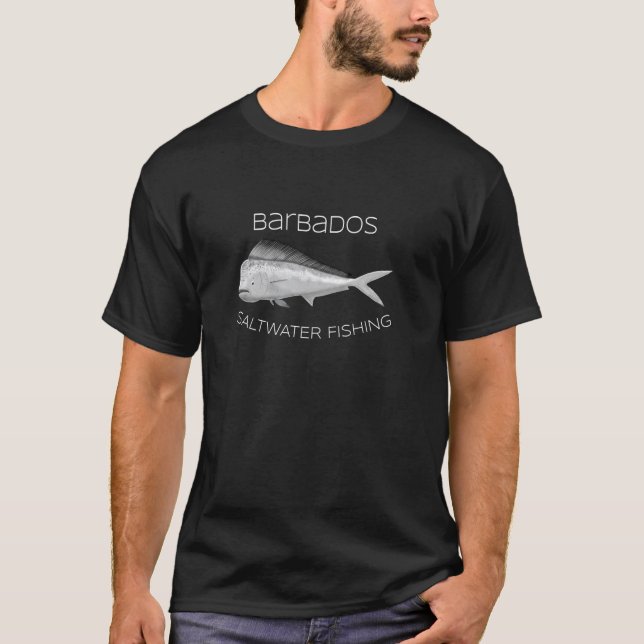 Camiseta Pesca Profunda Marítima Barbados Mahi Mahi (Frente)