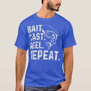 Camiseta Pesca repetida com rolo de isco