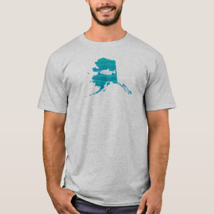 Camiseta Pesca Salmon da onda de Alaska