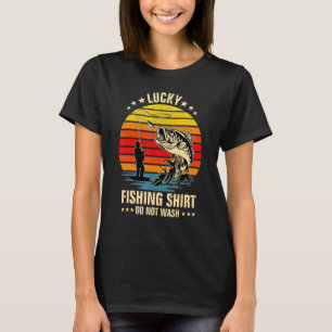 Camiseta Pesca Sortuda Não Lavar O Pescador Dia de os pais