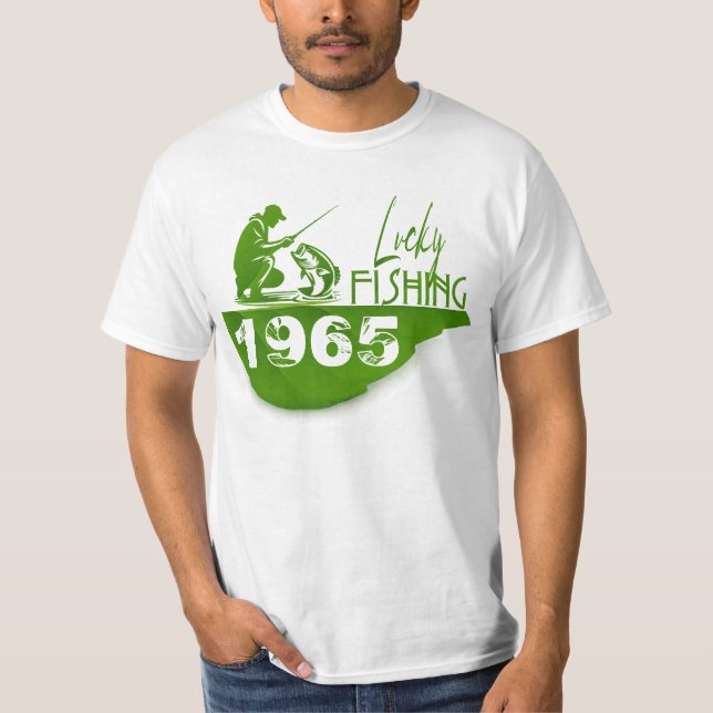 Camiseta Pesca Sortuda Vintage 1965 (Frente)