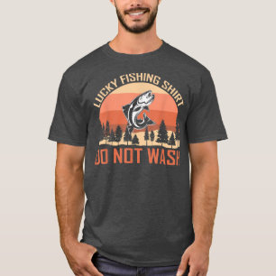 Camiseta Pesca SortudaNão Lavar Pescadores Engraçados 633
