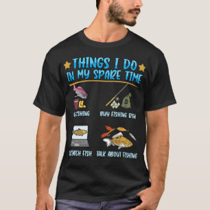 Camiseta Pesca Tripulação Pesca Ardósia Engraçada Prese