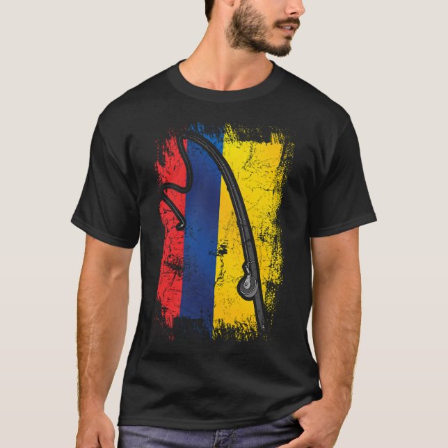 Camiseta Pesca Vintage Colômbia (Frente)