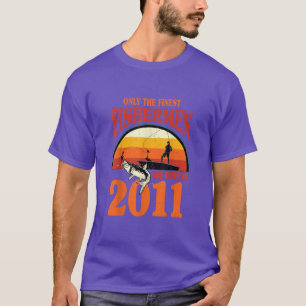 Camiseta Pescado 11 de Aniversário Engraçado Pescadores Nas