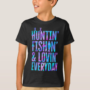 Camiseta Pescado Caçador E Adorável Pescar O Dia A Dia