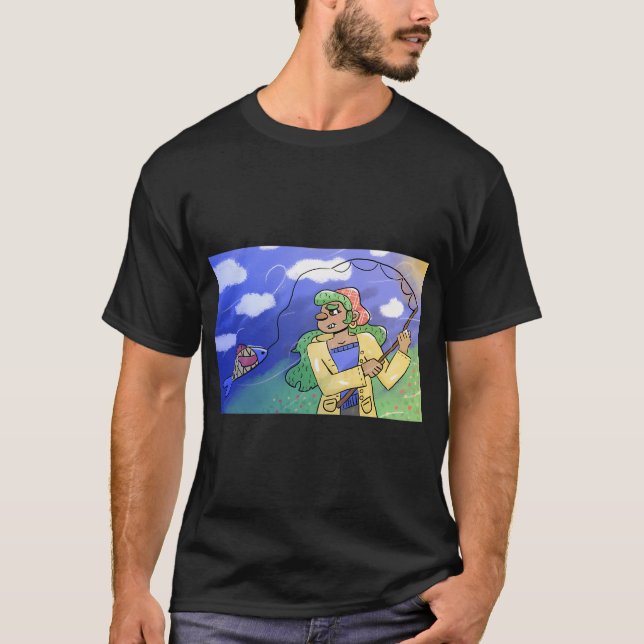 Camiseta Pescado com chapéu (Frente)