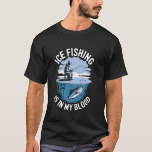 Camiseta Pescador A pesca no gelo está no meu sangue, Burac