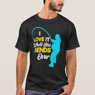 Camiseta Pescador A Pescar Por Homens Eu Amo-O Quando Ela S