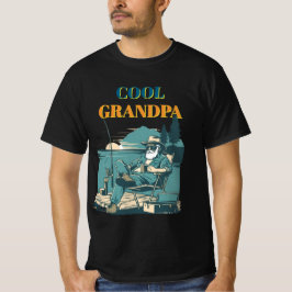 Camiseta Pescador Antigo No Cais Design Retro De Pesca