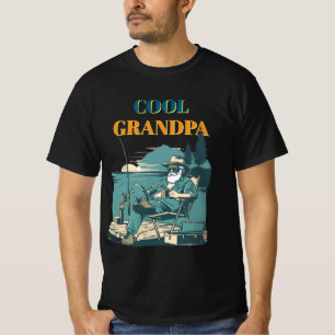 Camiseta Pescador Antigo No Cais Design Retro De Pesca