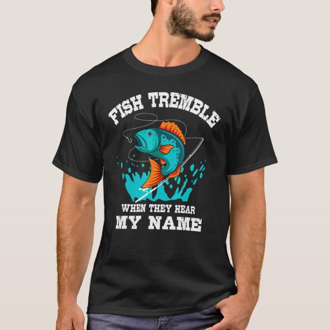 Camiseta Pescador Arranjo de Pesca Angler Peixe Arado (Frente)