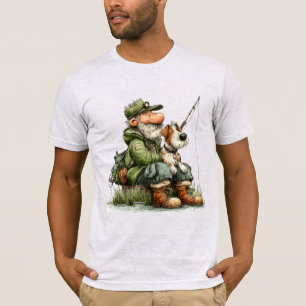 Camiseta Pescador Caprichoso Dia Preguiçoso Pescaria